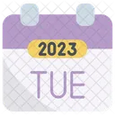 Martes 2023 Calendario Icono