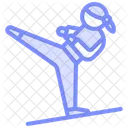 Martial Arts Duotone Line Icon Icon