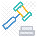 Martillo Ley Justicia Icono