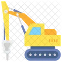 Martillo Neumatico Para Excavadora Martillo Neumatico Construccion Icono