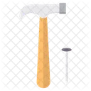 Martillo y clavos  Icono