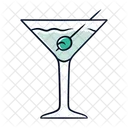Martini Footed Glass Icon