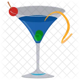 Martini bleu  Icône