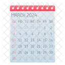 Marzo Mar Calendario Icon