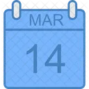 Marzo Dia Calendario Icono