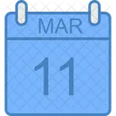 Marzo Dia Calendario Icono