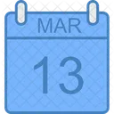 Marzo Dia Calendario Icono