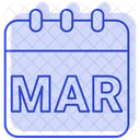 Marzo Invierno Mes Icono