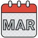 Marzo Invierno Mes Icono