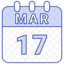 Marzo Fecha Calendario Icono