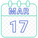 Marzo Fecha Calendario Icono