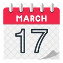 17 De Marzo Marzo Fecha Icono