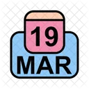 Marzo Calendario Data Icon