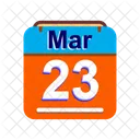 Marzo Calendario Fecha Icono