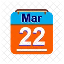 Marzo Calendario Fecha Icono