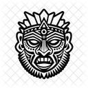 Mascara Espiritual Artefacto Tribal Icono