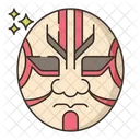 Mascara Kabuki Cara Kabuki Mascara Icono