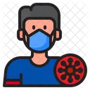 Personas Coronavirus Mascara Icon