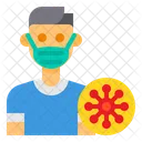 Personas Coronavirus Mascara Icon