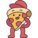 Mascot Pizza Costume Icon