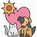 Mascota Dia Cuidado Icono