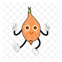 Mascote De Chalotas Personagem Vegetal Arte De Ilustracao Ícone