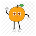 Mascote Laranja Personagem De Fruta Arte De Ilustracao Ícone