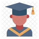 Graduado masculino  Ícone