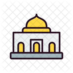 Masjid Icon - Download in Colored Outline Style