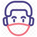 Boy Emoji Smiley Face Emoticon Mask Protection Medical Safety Icon