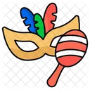 Maskenmaske Karnevalsmaske Venezianische Maske Symbol