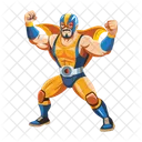 Maskierter Wrestler Charakter Gaming Symbol