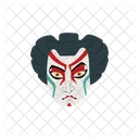 Masque Kabuki Japonais Icône