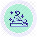 Masseur En Or Or Masseur Icône