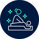 Masseur En Or Or Masseur Icône