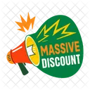 Massive Discount Marketing Loudspeaker Icon