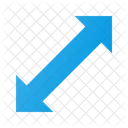 Skala Diagonal Zeiger Symbol