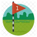 Mat De Drapeau Drapeau De Golf Drapeau De Sport Icon