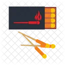 Match Box Match Sticks Burn Icon
