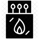 Match Sticks Flame Fire Icon