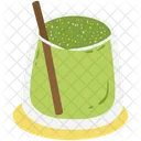 Matcha tea with sprinkles on top  Icon