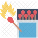 Matchbox Flame Box Burn Stick Icon