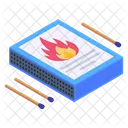 Fire Matches Matchbox Match Sticks Icon