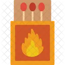 Matches Burn Flammable Icon