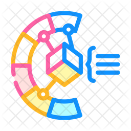 Matching Icon - Download in Colored Outline Style