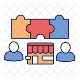 Matching Icon - Download in Colored Outline Style