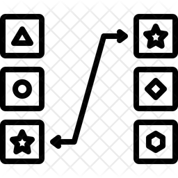 Matching Icon - Download in Line Style