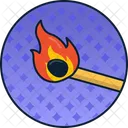 Matchstick Flame Fire Icon