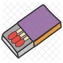 Matchstick Matchbox Flaming Fire Icon
