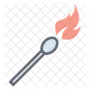 Matchstick Flaming Fire Blaze Icon